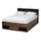 Baxton Studio Tristan Wood 1-Drawer Queen Size Platform Storage Bed with Shelves 164-10746 - alternate 1